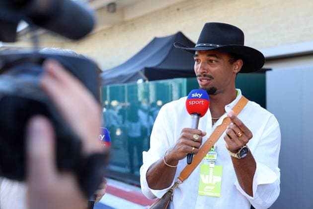 Leo Neugebauer GER Decathlete during a presentation in the paddock, Formula 1 Pirelli Grand Prix, FIA F1 World Championship, Circuit of America, Austin Texas, 20 10 2024, USA, Athlete