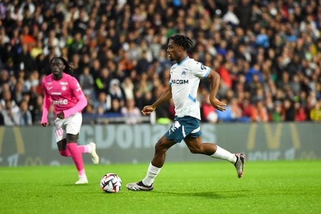 Montpellier Herault SC v Olympique de Marseille - Ligue 1 McDonald s 2024 2025 09 Elye WAHI (om) during the Ligue 1 McDonald s match between Montpellier and Marseille at Stade de la Mosson on October 20, 2024 in Montpellier, France. Montpellier France  Copyright: xIconxSportx 776225432