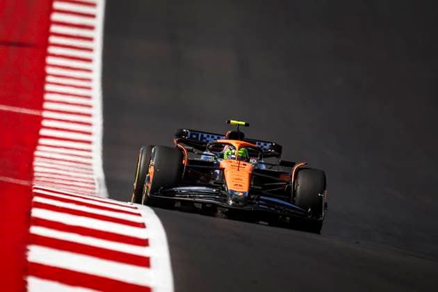 04 NORRIS Lando (gbr), McLaren F1 Team MCL38, action during the Formula 1 Pirelli United States Grand Prix 2024, 19th round of the 2024 Formula One World Championship, WM, Weltmeisterschaft from October 18 to 20, 2024 on the Circuit of the Americas, in Austin, United States of America - F1 - US GRAND PRIX 2024 DPPI Panoramic  241020_R19_USA_DP_EA022551