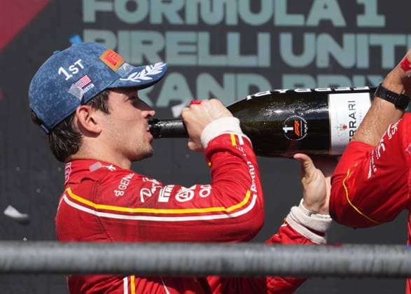 FORMULA 1 PIRELLI UNITED STATES GRAND PRIX 2024 20 10 2024, Circuit of The Americas, Austin, FORMULA 1 PIRELLI UNITED STATES GRAND PRIX 2024 ,in the picture winner Charles Leclerc MCO , Scuderia Ferrari HP nordphotoxGmbHx xBratic nph00250
