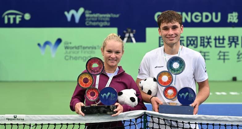 2024 ITF World Tennis Tour Junior Finals Chengdu , China Final Winners Emerson Jones AUS and Mees Rottgering NED