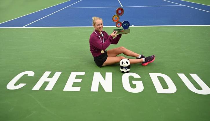 2024 ITF World Tennis Tour Junior Finals Chengdu , China Girls Final Winner Emerson Jones AUS