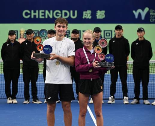 2024 ITF World Tennis Tour Junior Finals Chengdu , China Final Winners Emerson Jones AUS and Mees Rottgering NED
