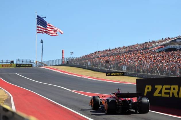 Charles Leckerc MON Ferrari SF 24 16 drives out of the pit lane after his tire change, Race, Formula 1 Pirelli Grand Prix, FIA F1 World Championship, Circuit of America, Austin Texas, 20 10 2024, USA,