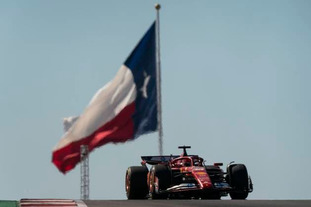 Monaco s Formula One driver Charles Leclerc of Scuderia Ferrari in action during the Formula One United States Grand Prix at the Circuit of the Americas in Austin, Texas on Sunday, October 20, 2024.  AUS2024102043 GREGxNASH