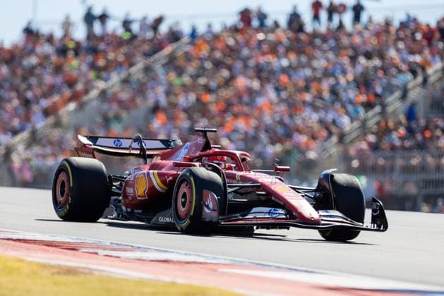 AUSTIN, TX - OCTOBER 20: Charles Leclerc (16) of Morocco and team Scuderia Ferrari during the Formula 1 Pirelli United States Grand Prix on October 20, 2024 at the Circuit of The Americas in Austin, TX. (Photo by Bob Kupbens Icon Sportswire)(Photo by Bob Kupbens Icon Sportswire) AUTO: OCT 20 F1 Pirelli United States Grand Prix EDITORIAL USE ONLY Icon2410201211