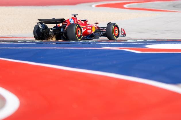 AUSTIN, TX - OCTOBER 20: Charles Leclerc (16) of Morocco and team Scuderia Ferrari during the Formula 1 Pirelli United States Grand Prix on October 20, 2024 at the Circuit of The Americas in Austin, TX. (Photo by Bob Kupbens Icon Sportswire)(Photo by Bob Kupbens Icon Sportswire) AUTO: OCT 20 F1 Pirelli United States Grand Prix EDITORIAL USE ONLY Icon2410201271