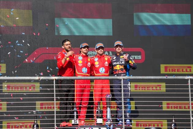 PODIUM of the Race of Formula 1 Pirelli United States Grand Prix 2024, scheduled to take place at Circuit of Americas in Austin, TX (USA) Sept 18-20, 2024  Copyright: xAlessioxDexMarco IPAxSportx xipax xx IPA_50797270 IPA_Agency_IPA50797270