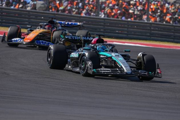 George Russell (GBR) - Mercedes-AMG PETRONAS F1 Team - Mercedes W15 - Mercedes E Performance during the Race of Formula 1 Pirelli United States Grand Prix 2024, scheduled to take place at Circuit of Americas in Austin, TX (USA) Sept 18-20, 2024  Copyright: xAlessioxDexMarco IPAxSportx xipax xx IPA_50797747 IPA_Agency_IPA50797747
