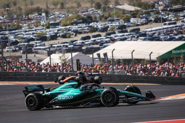 18 STROLL Lance (can), Aston Martin F1 Team AMR24, action during the Formula 1 Pirelli United States Grand Prix 2024, 19th round of the 2024 Formula One World Championship, WM, Weltmeisterschaft from October 18 to 20, 2024 on the Circuit of the Americas, in Austin, United States of America - F1 - US GRAND PRIX 2024 DPPI Panoramic  241020_R19_USA_DP_EA011687