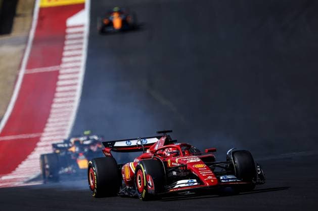16 LECLERC Charles (mco), Scuderia Ferrari SF-24, action during the Formula 1 Pirelli United States Grand Prix 2024, 19th round of the 2024 Formula One World Championship, WM, Weltmeisterschaft from October 18 to 20, 2024 on the Circuit of the Americas, in Austin, United States of America - F1 - US GRAND PRIX 2024 DPPI Panoramic  241020_R19_USA_DP_EA020802