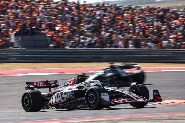 27 HULKENBERG Nico (ger), Haas F1 Team VF-24 Ferrari, action during the Formula 1 Pirelli United States Grand Prix 2024, 19th round of the 2024 Formula One World Championship, WM, Weltmeisterschaft from October 18 to 20, 2024 on the Circuit of the Americas, in Austin, United States of America - F1 - US GRAND PRIX 2024 DPPI Panoramic  241020_R19_USA_DP_EA011854
