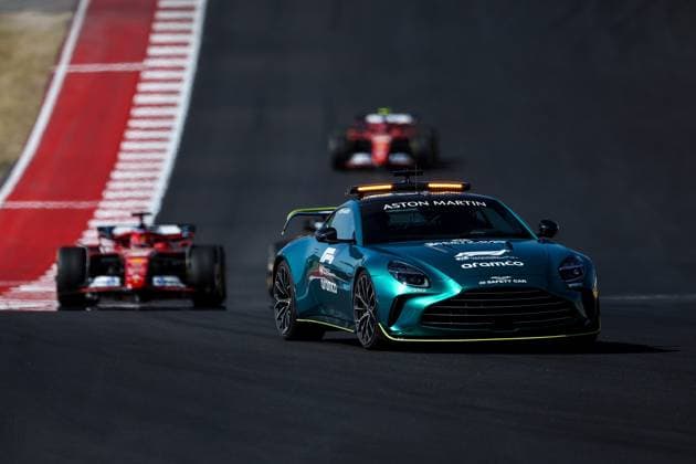 Aston Martin Safety Car during the Formula 1 Pirelli United States Grand Prix 2024, 19th round of the 2024 Formula One World Championship, WM, Weltmeisterschaft from October 18 to 20, 2024 on the Circuit of the Americas, in Austin, United States of America - F1 - US GRAND PRIX 2024 DPPI Panoramic  241020_R19_USA_DP_EA021040