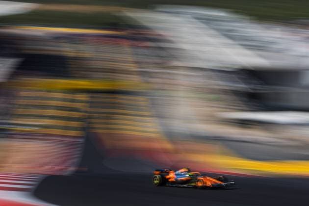 04 NORRIS Lando (gbr), McLaren F1 Team MCL38, action during the Formula 1 Pirelli United States Grand Prix 2024, 19th round of the 2024 Formula One World Championship, WM, Weltmeisterschaft from October 18 to 20, 2024 on the Circuit of the Americas, in Austin, United States of America - F1 - US GRAND PRIX 2024 DPPI Panoramic  241020_R19_USA_DP_EA011482