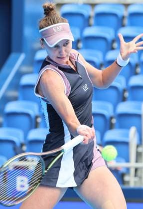October 21, 2024, Tokyo, Japan - Russia s Veronika Kudermetova returns the ball against Bulgaria s Viktoriya Tomova during the first round match of the Toray Pan Pacific Open tennis tournament at the Ariake Coliseum in Tokyo on Monday, October 21, 2024. Tomova defeated Kudermetova. (photo by Yoshio Tsunoda AFLO) Noxthirdxpartyxsales  (270575859)