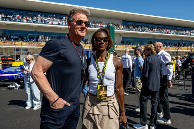 AUSTIN, TEXAS, UNITED STATES: Dina Asher-Smith, Olympic Champion, at the 2024 Formula 1 United States Grand Prix at the Circuit of the Americas in Austin, Texas, United States.