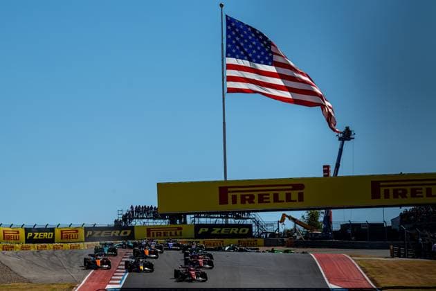 AUSTIN, TEXAS, UNITED STATES: Charles Leclerc, racing for the Ferrari team during the 2024 Formula 1 United States Grand Prix at the Circuit of the Americas in Austin, Texas, United States