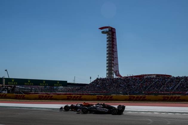 AUSTIN, TEXAS, UNITED STATES: Sergio Perez, racing for the Red Bull Racing team during the 2024 Formula 1 United States Grand Prix at the Circuit of the Americas in Austin, Texas, United States