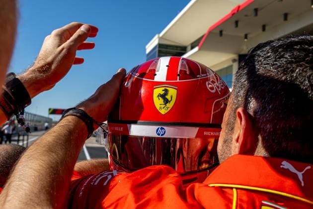 AUSTIN, TEXAS, UNITED STATES: Charles Leclerc, racing for the Ferrari team during the 2024 Formula 1 United States Grand Prix at the Circuit of the Americas in Austin, Texas, United States