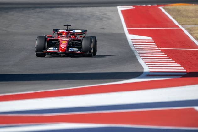 AUSTIN, TEXAS, UNITED STATES: Charles Leclerc, racing for the Ferrari team during the 2024 Formula 1 United States Grand Prix at the Circuit of the Americas in Austin, Texas, United States