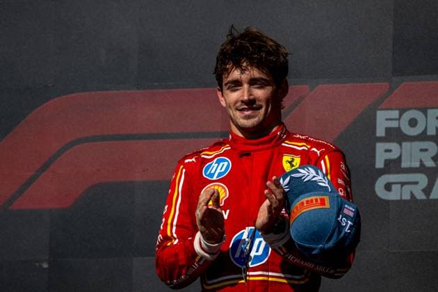 AUSTIN, TEXAS, UNITED STATES: Charles Leclerc, racing for the Ferrari team during the 2024 Formula 1 United States Grand Prix at the Circuit of the Americas in Austin, Texas, United States