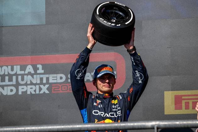 AUSTIN, TEXAS, UNITED STATES: Max Verstappen, racing for the Red Bull Racing team during the 2024 Formula 1 United States Grand Prix at the Circuit of the Americas in Austin, Texas, United States