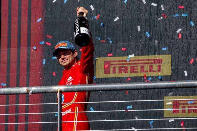 Bilder des Jahres 2024, Sport 10 Oktober Sport Themen der Woche KW42 AUSTIN, TEXAS, UNITED STATES: Charles Leclerc, racing for the Ferrari team during the 2024 Formula 1 United States Grand Prix at the Circuit of the Americas in Austin, Texas, United States