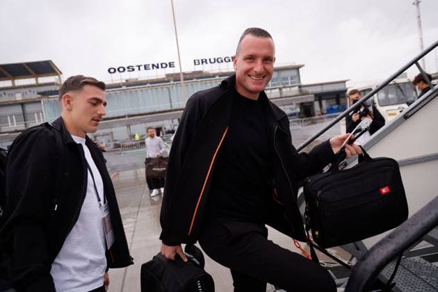 Football, CL, FC Brugge, departure for Milan