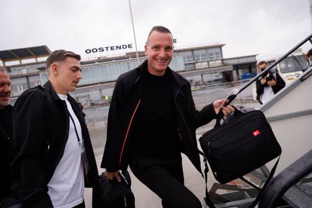 AC Milan v Club Brugge - UEFA Champions League - Media activities OSTEND, BELGIUM - OCTOBER 21 : Hayen Nicky head coach of Club Brugge pictured at Ostend-Bruges Airport prior matchday of of the UEFA Champions League, league phase match, between AC Milan and Club Brugge on October 21, 2024 in Ostend, Belgium, 21 10 2024 Ostend Belgium  Copyright: xJanxDexMeuleneirx