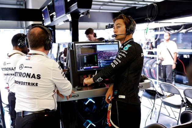 63 George Russell GBR, Mercedes AMG Petronas F1 Team , F1 Grand Prix of USA at Circuit of The Americas on October 20, 2024 in Austin, United States of America Photo by HOCH ZWEI Austin United States of America