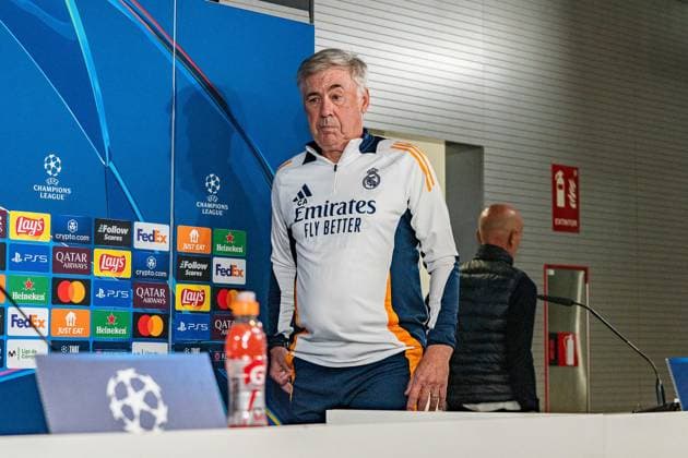 21 10 2024, Press conference before Real Madrid vs Borussia Dortmund, UEFA Champions League, Matchday 3 Carlo Ancelotti press conference, Real Madrid coach Copyright: xBahhoxKarax