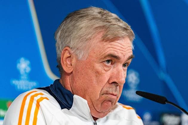 21 10 2024, Press conference before Real Madrid vs Borussia Dortmund, UEFA Champions League, Matchday 3 Carlo Ancelotti press conference, Real Madrid coach Copyright: xBahhoxKarax