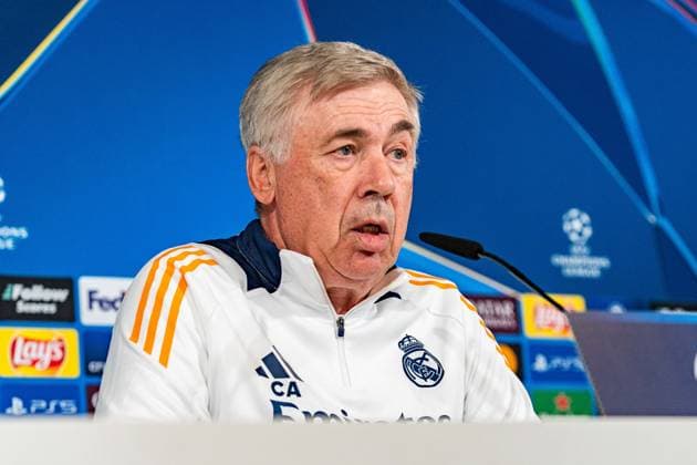 21 10 2024, Press conference before Real Madrid vs Borussia Dortmund, UEFA Champions League, Matchday 3 Carlo Ancelotti press conference, Real Madrid coach Copyright: xBahhoxKarax