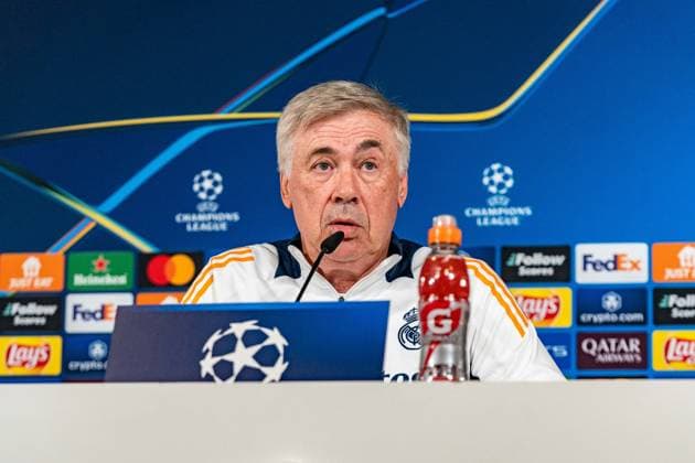 21 10 2024, Press conference before Real Madrid vs Borussia Dortmund, UEFA Champions League, Matchday 3 Carlo Ancelotti press conference, Real Madrid coach Copyright: xBahhoxKarax
