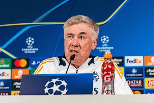 21 10 2024, Press conference before Real Madrid vs Borussia Dortmund, UEFA Champions League, Matchday 3 Carlo Ancelotti press conference, Real Madrid coach Copyright: xBahhoxKarax