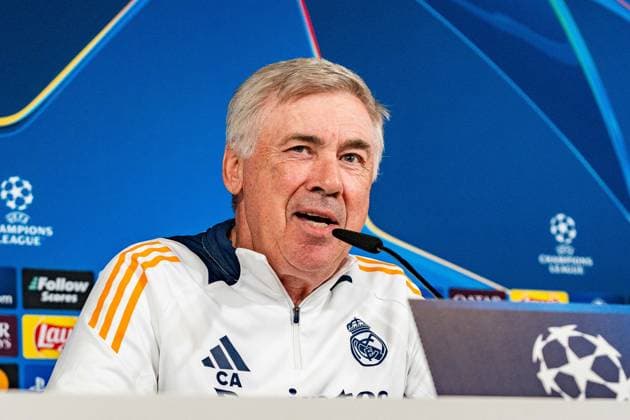 21 10 2024, Press conference before Real Madrid vs Borussia Dortmund, UEFA Champions League, Matchday 3 Carlo Ancelotti press conference, Real Madrid coach Copyright: xBahhoxKarax