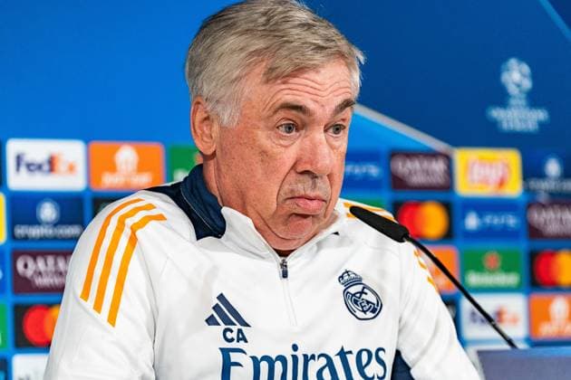 21 10 2024, Press conference before Real Madrid vs Borussia Dortmund, UEFA Champions League, Matchday 3 Carlo Ancelotti press conference, Real Madrid coach Copyright: xBahhoxKarax