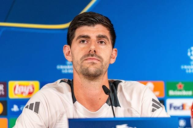 21 10 2024, Press conference before Real Madrid vs Borussia Dortmund, UEFA Champions League, Matchday 3 Thibaut Courtois press conference Copyright: xBahhoxKarax