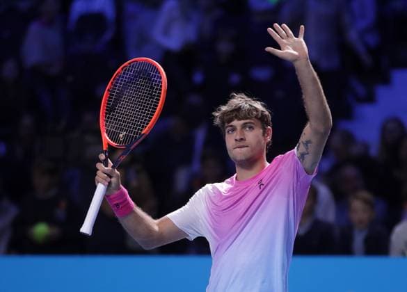 Sport Bilder des Tages TENNIS - ATP, Tennis Herren Erste Bank Open VIENNA,AUSTRIA,21.OCT.24 - TENNIS - ATP World Tour, Erste Bank Open. Image shows the rejoicing of Flavio Cobolli (ITA).  GEPAxpictures xWalterxLuger