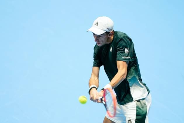 21 10 2024, Basel, St Jakobshalle, ATP Swiss Indoors Basel, Matteo Arnaldi ITA in action Basel St Jakobshalle Basel Switzerland Copyright: xJustPictures.ch DanielaxPorcellix jp-en-DaPo-20241021-_DP16142