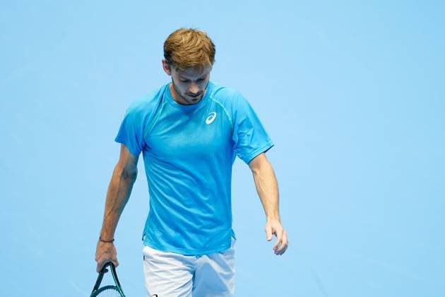 21 10 2024, Basel, St Jakobshalle, ATP Swiss Indoors Basel, David Goffin BEL looks dejected and disappointed Basel St Jakobshalle Basel Switzerland Copyright: xJustPictures.ch DanielaxPorcellix jp-en-DaPo-20241021-_DP16222