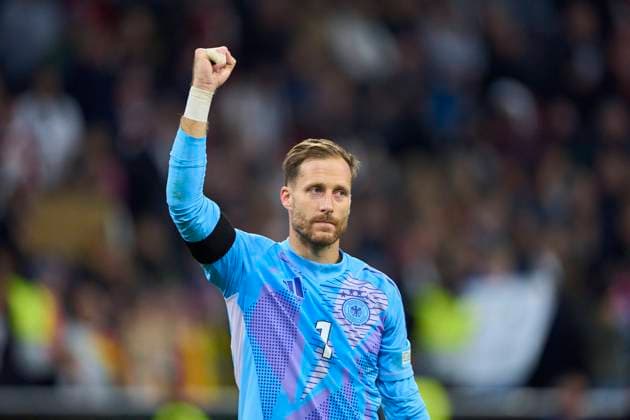 Oliver Baumann, DFB 1 celebrate after the UEFA Nations League 2024 match GERMANY - NETHERLANDS 1-0 in Season 2024 2025 at Oct 14, 2024 in Munich, Germany.