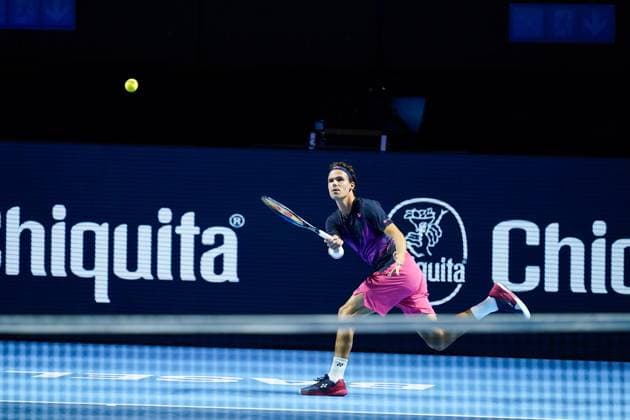 21 10 2024, Basel, St Jakobshalle, ATP Swiss Indoors Basel, Daniel Altmaier GER in action Basel St Jakobshalle Basel Switzerland Copyright: xJustPictures.ch DanielaxPorcellix jp-en-DaPo-20241021-_DP16271