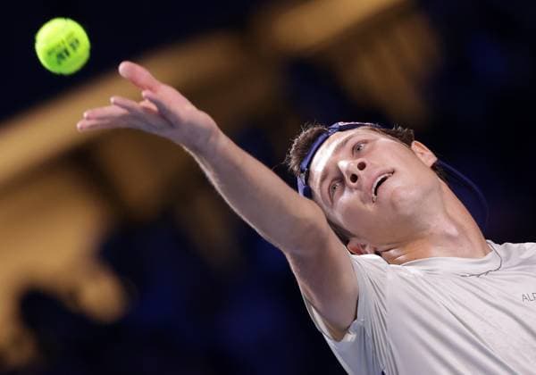 TENNIS - ATP, Tennis Herren Erste Bank Open VIENNA,AUSTRIA,21.OCT.24 - TENNIS - ATP World Tour, Erste Bank Open. Image shows Joel Schwaerzler (AUT).  GEPAxpictures xWalterxLuger