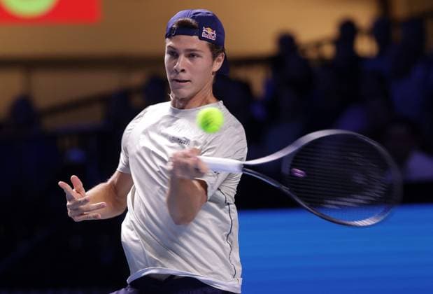 TENNIS - ATP, Tennis Herren Erste Bank Open VIENNA,AUSTRIA,21.OCT.24 - TENNIS - ATP World Tour, Erste Bank Open. Image shows Joel Schwaerzler (AUT).  GEPAxpictures xWalterxLuger