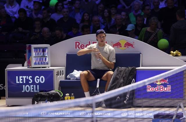TENNIS - ATP, Tennis Herren Erste Bank Open VIENNA,AUSTRIA,21.OCT.24 - TENNIS - ATP World Tour, Erste Bank Open. Image shows Joel Schwaerzler (AUT).  GEPAxpictures xWalterxLuger