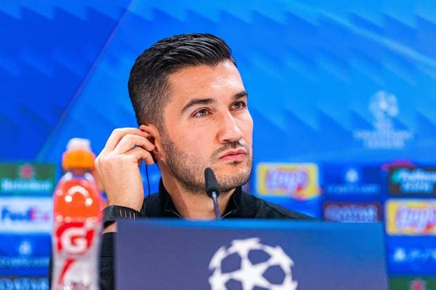 21 10 2024, Press conference before Real Madrid vs Borussia Dortmund, UEFA Champions League, Matchday 3 Nuri Sahin and Julian Brandt at the Borussia Dortmund press conference Copyright: xBahhoxKarax