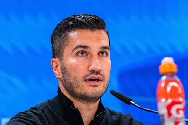 21 10 2024, Press conference before Real Madrid vs Borussia Dortmund, UEFA Champions League, Matchday 3 Nuri Sahin and Julian Brandt at the Borussia Dortmund press conference Copyright: xBahhoxKarax