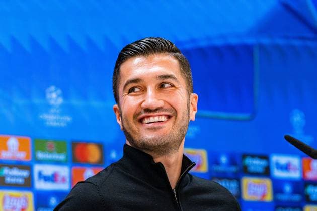 21 10 2024, Press conference before Real Madrid vs Borussia Dortmund, UEFA Champions League, Matchday 3 Nuri Sahin and Julian Brandt at the Borussia Dortmund press conference Copyright: xBahhoxKarax