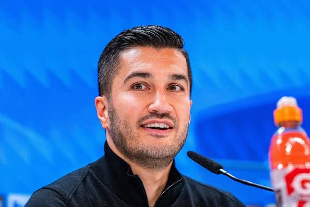 21 10 2024, Press conference before Real Madrid vs Borussia Dortmund, UEFA Champions League, Matchday 3 Nuri Sahin and Julian Brandt at the Borussia Dortmund press conference Copyright: xBahhoxKarax